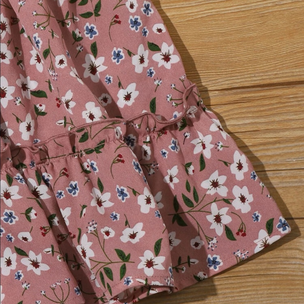 Pink floral flowy skirt size medium